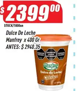 Supermercados Comodin Manfrey dulce de leche clásico oferta