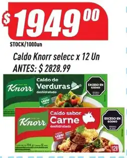 Supermercados Comodin Knorr caldo de verduras deshidratado oferta