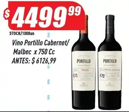 Supermercados Comodin Portillo vino cabernet malbec oferta