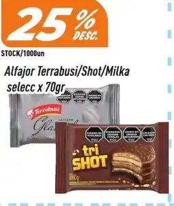 Supermercados Comodin Alfajor terrabusi/shot/milka selecc oferta
