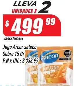 Supermercados Comodin Arcor jugo selecc oferta