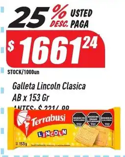 Supermercados Comodin Terrabusi galleta lincoln clasica oferta
