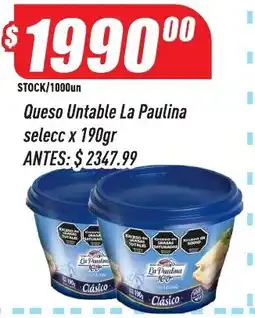 Supermercados Comodin La paulina queso untable selecc oferta