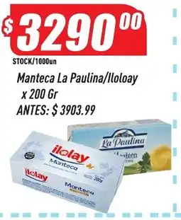 Supermercados Comodin Iloloy manteca oferta