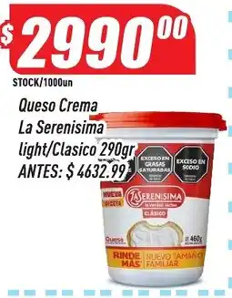 Supermercados Comodin La serenisima queso crema light/clasico oferta