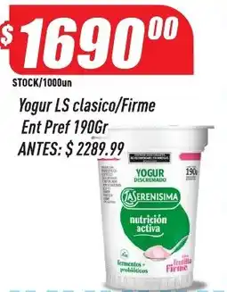 Supermercados Comodin La serenisima yogur ls clasico/firme oferta