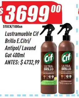 Supermercados Comodin Cif lustramueble brillo e.citri/antipol/lavand oferta