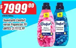Supermercados Comodin Comfort suavizante varias fragancias oferta