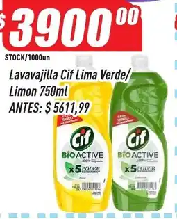 Supermercados Comodin Cif lavavajilla lima verde/limon oferta