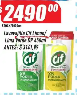 Supermercados Comodin Cif lavavajilla limon/lima verde dp oferta
