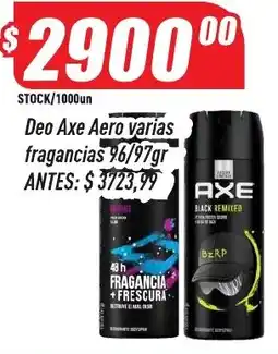 Supermercados Comodin Axe deo aero varias fragancias oferta