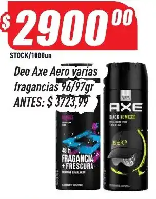 Supermercados Comodin Axe deo aero varias fragancias oferta