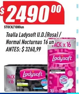 Supermercados Comodin Ladysoft toalla u.d. rosa nocturnas oferta