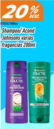 Supermercados Comodin johnsons shampoo acondicionador varias fragancias oferta