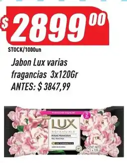 Supermercados Comodin Lux jabon varias fragancias oferta