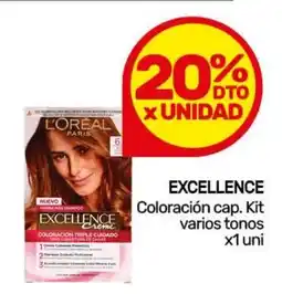 Nini Mayorista Excellence coloración cap. kit varios tonos oferta