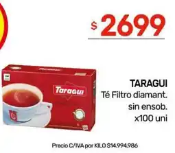 Nini Mayorista Taragui té filtro diamant. sin ensob. oferta
