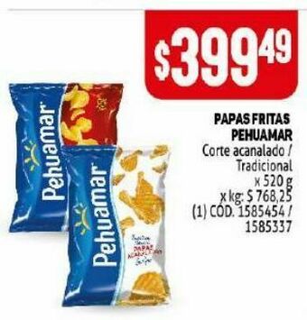 Makro Papas fritas pehuamar 520g oferta