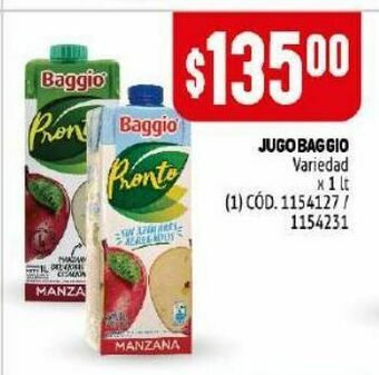 Makro Jugo baggio 1l oferta
