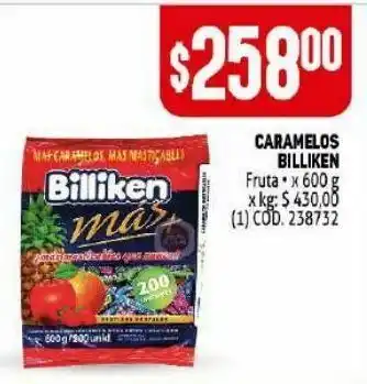 Makro Caramelos billiken fruta 600g oferta
