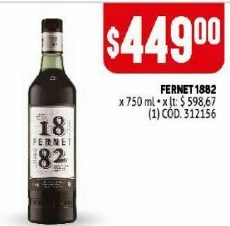 Makro Fernet 1882 750ml oferta
