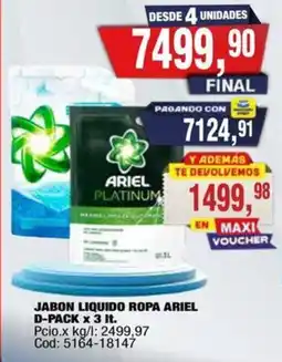 Maxiconsumo Ariel jabon liquido ropa oferta