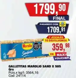 Maxiconsumo Marolio galletitas sand oferta