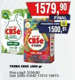 Maxiconsumo Cbsé yerba oferta