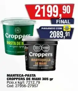 Maxiconsumo Manteca-pasta croppers de mani oferta