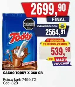 Maxiconsumo Toddy cacao oferta