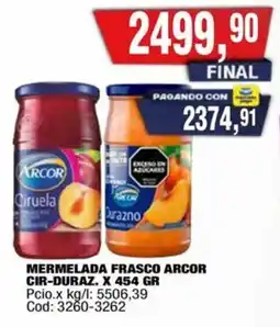 Maxiconsumo Arcor mermelada frasco cir-duraz. oferta