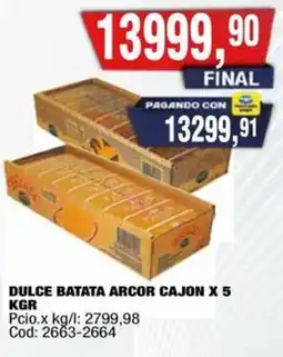 Maxiconsumo Arcor dulce batata cajon oferta