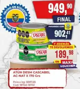 Maxiconsumo Cascabel atún desm ac-nat oferta