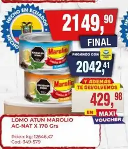 Maxiconsumo Marolio lomo atun ac-nat oferta