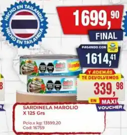 Maxiconsumo Marolio sardinela oferta