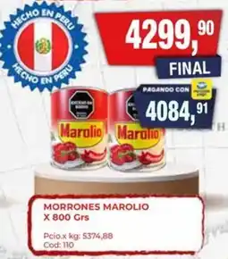 Maxiconsumo Marolio morrones oferta