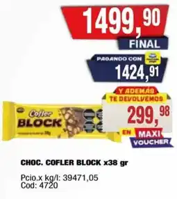 Maxiconsumo Cofler block choc. oferta