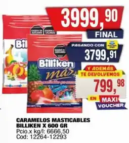 Maxiconsumo Billiken caramelos masticables oferta