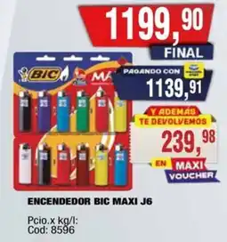 Maxiconsumo bic maxi encendedor J6 oferta