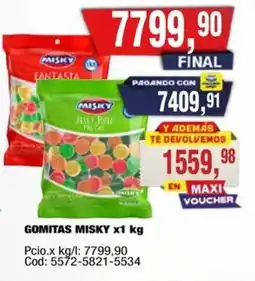 Maxiconsumo Misky gomitas oferta
