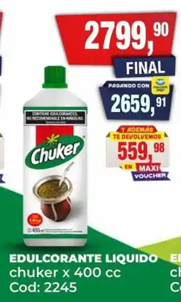 Maxiconsumo Chuker edulcorante liquido oferta