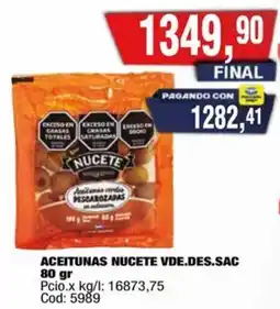 Maxiconsumo Nucete aceitunas vde.des.sac oferta