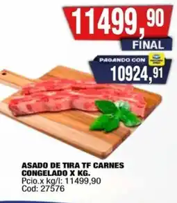 Maxiconsumo Asado de tira tf carnes congelado oferta