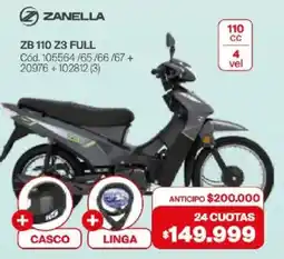 Naldo Lombardi Zanella zb 110 z3 full oferta