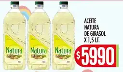 Supermercados Caracol Natura aceite de girasol oferta