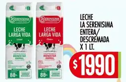 Supermercados Caracol La serenisima leche larga vida entera descremada oferta