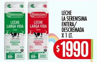 La serenisima leche larga vida entera descremada