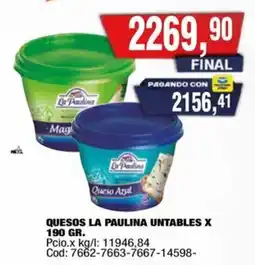 Maxiconsumo La paulina quesos untables oferta