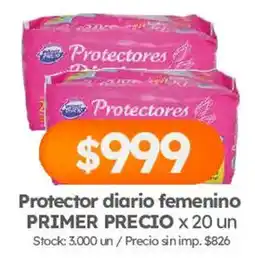 Cordiez Protector diario femenino oferta
