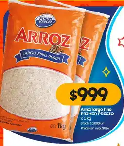 Cordiez Primer precio arroz largo fino 00000 oferta